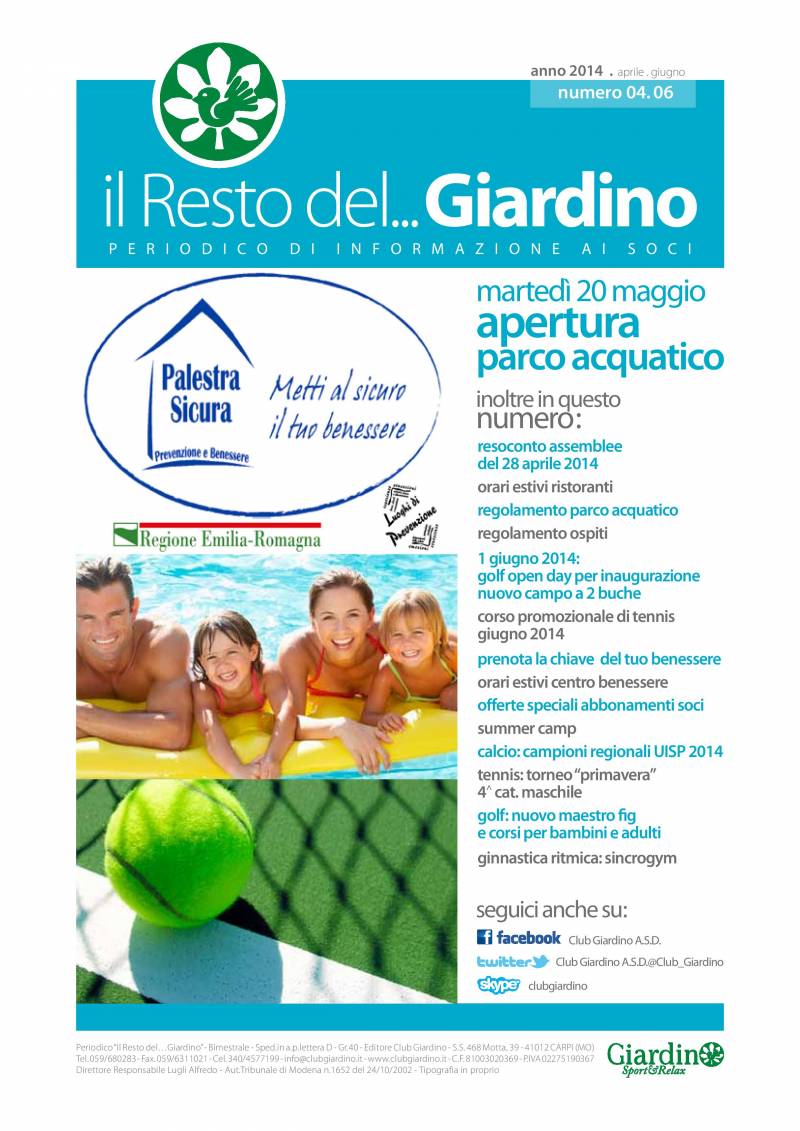 CLUB GIARDINO CARPI | Palestra, piscina coperta, golf, tennis, corsi ...